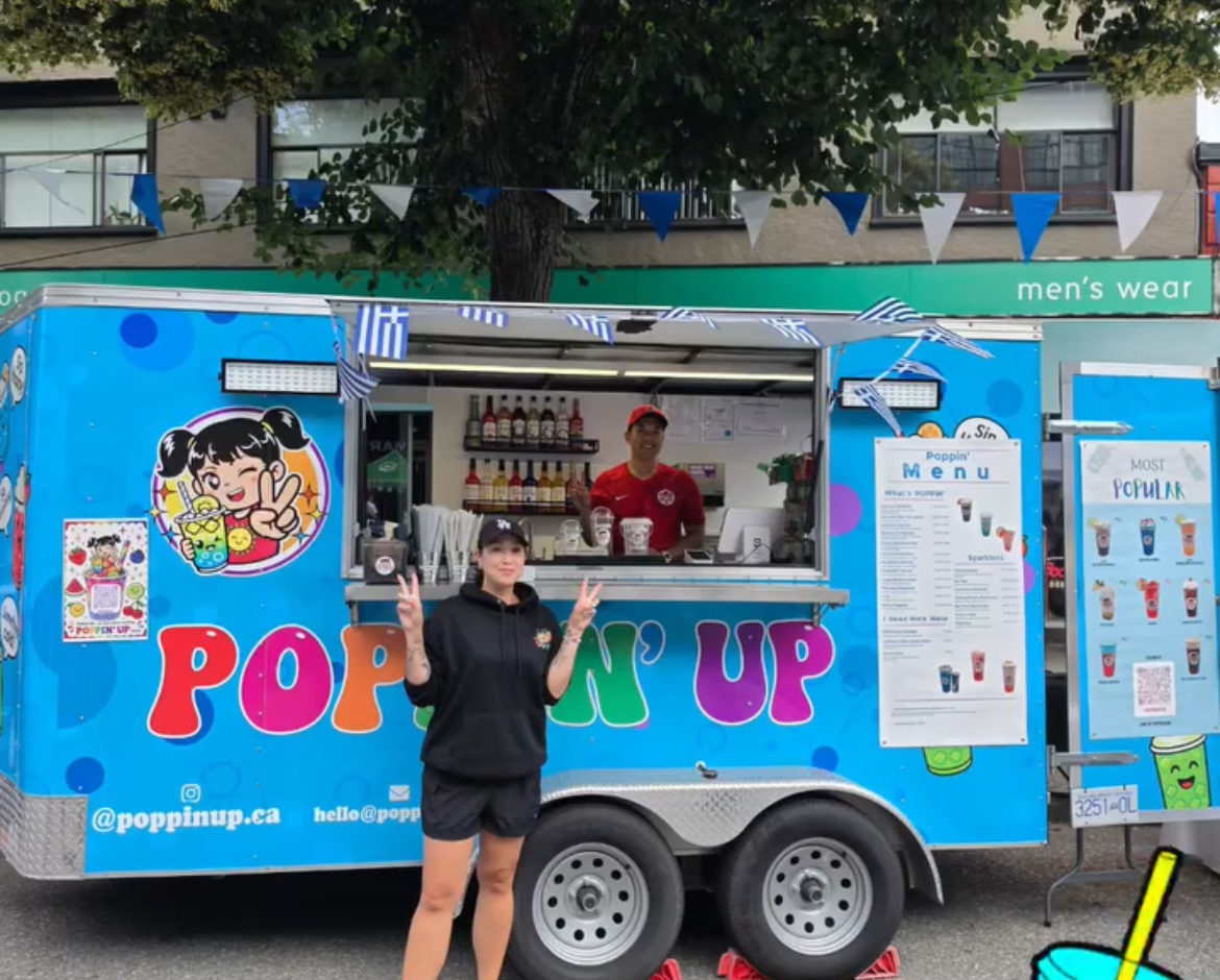 The Poppin' Up food truck at Greek Day on Broadway
